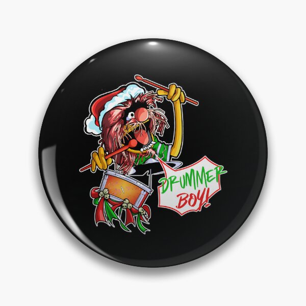 Item preview, Animal Muppets Little Drummer Boy Christmas Santa Hat Drummer designed and sold by RobynPeckArt.