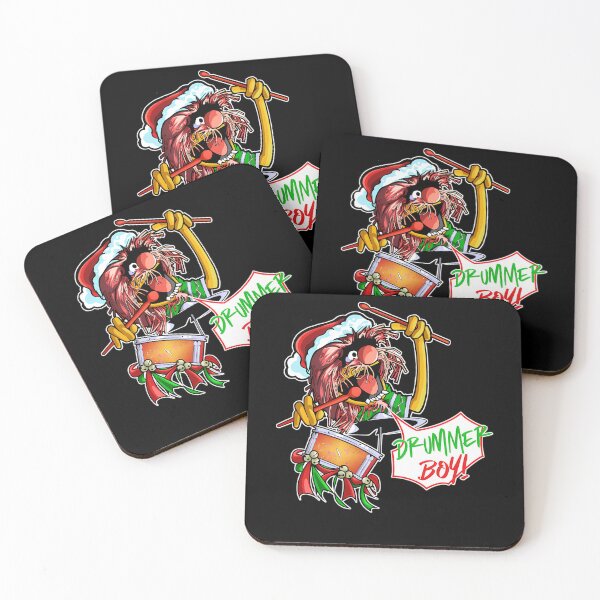 Item preview, Animal Muppets Little Drummer Boy Christmas Santa Hat Drummer designed and sold by RobynPeckArt.