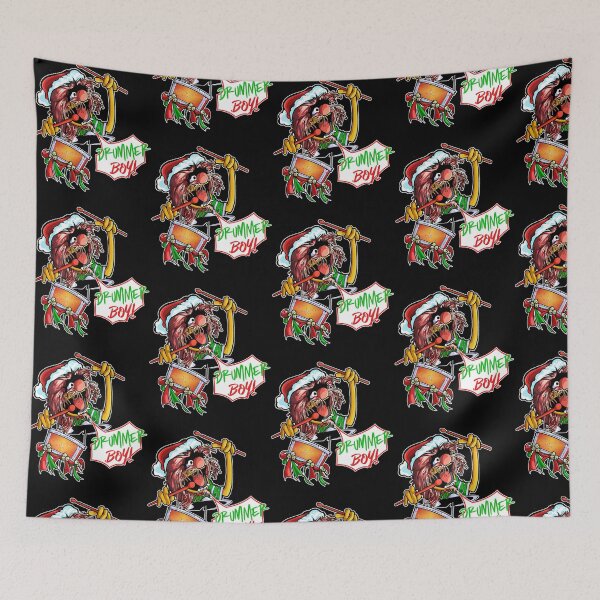 Item preview, Animal Muppets Little Drummer Boy Christmas Santa Hat Drummer designed and sold by RobynPeckArt.