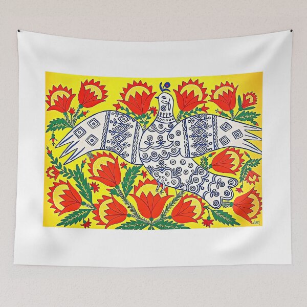 Item preview, White Bird Among Tulips designed and sold by BrandsDesigns.