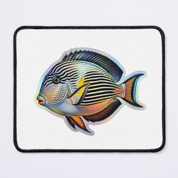 Item preview, Striped Surgeonfish Holographic Tropical Fish Art designed and sold by KenworksDigital.