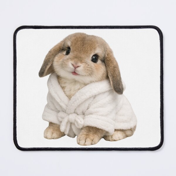 Item preview, Cozy Holland Lop Rabbit in a Bathrobe designed and sold by Sillytoe.