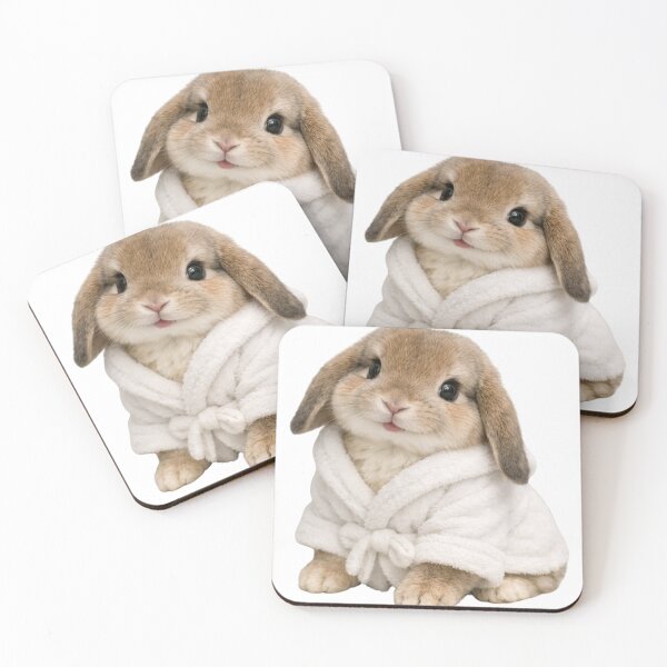 Item preview, Cozy Holland Lop Rabbit in a Bathrobe designed and sold by Sillytoe.