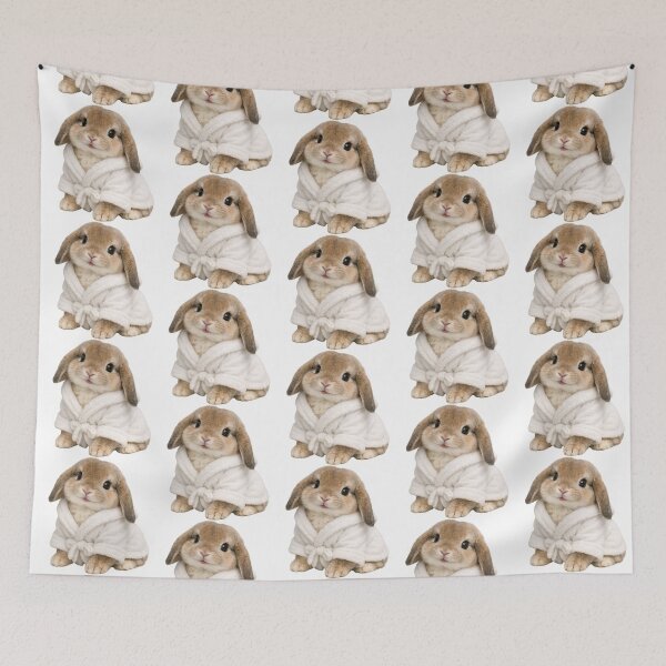 Item preview, Cozy Holland Lop Rabbit in a Bathrobe designed and sold by Sillytoe.