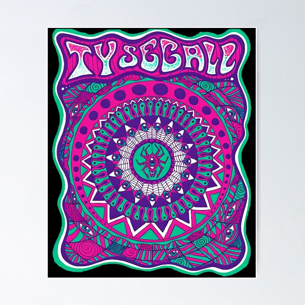 Item preview, Psychedelic Mandala Spider Web Neon Trippy designed and sold by deniz-.