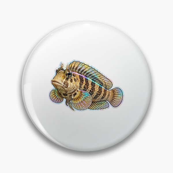 Item preview, Holographic Mottled Blenny Fish Sticker Art designed and sold by KenworksDigital.