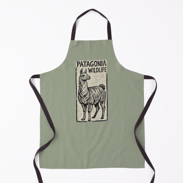 Item preview, Patagonia Wildlife Llama Guanaco Vintage Woodcut Linocut Art Poster designed and sold by KiwiRider.
