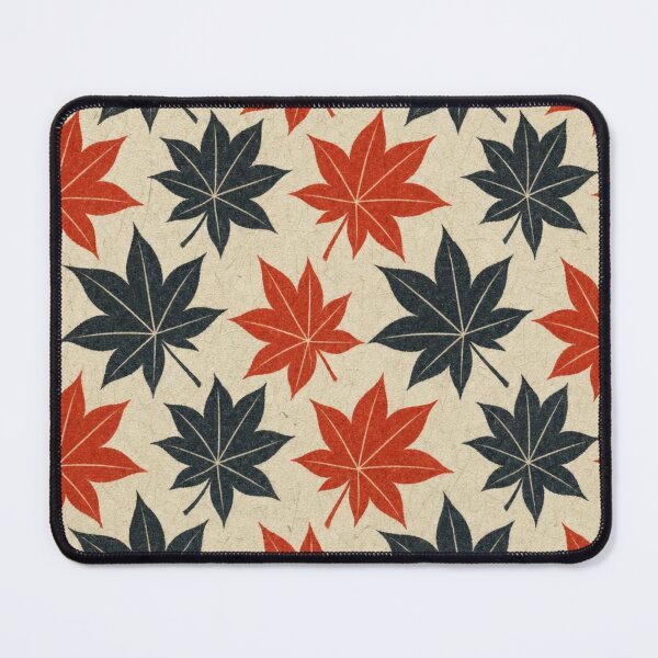Item preview, Japanese Momiji Maple Leaf Pattern Red and Black designed and sold by vekotpu.