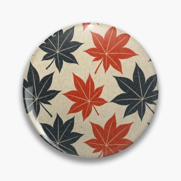 Item preview, Japanese Momiji Maple Leaf Pattern Red and Black designed and sold by vekotpu.