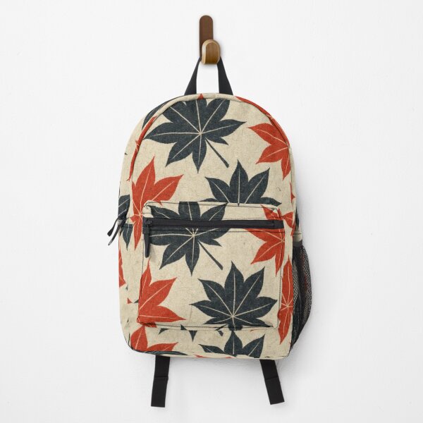 Item preview, Japanese Momiji Maple Leaf Pattern Red and Black designed and sold by vekotpu.