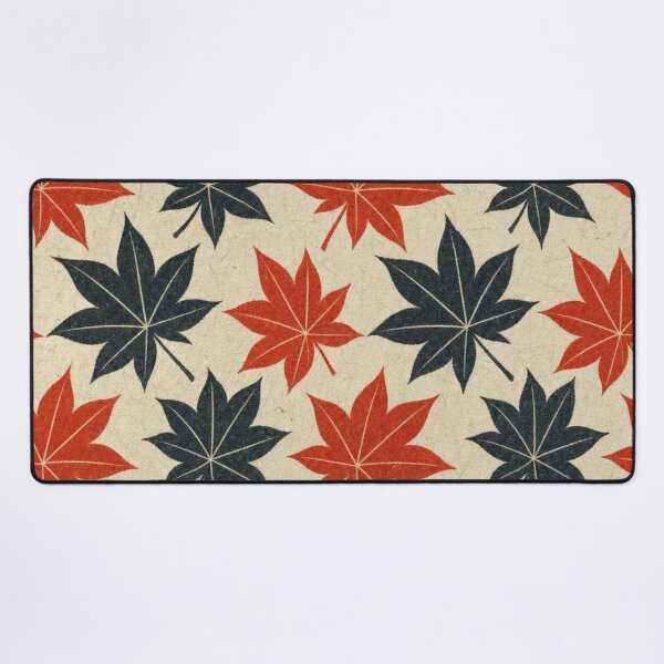Item preview, Japanese Momiji Maple Leaf Pattern Red and Black designed and sold by vekotpu.