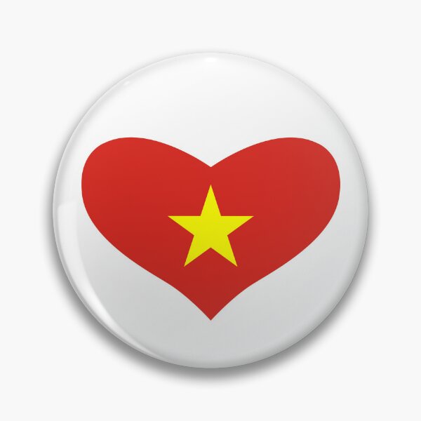 Item preview, Vietnamese Heart Flag designed and sold by wickedcartoons.