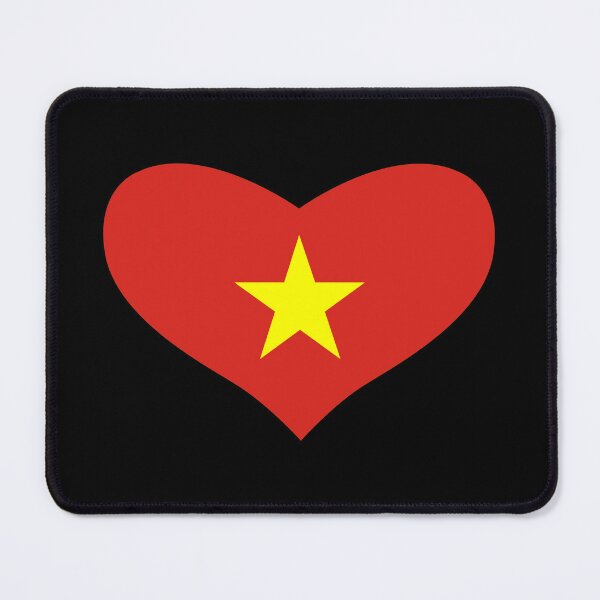 Item preview, Vietnamese Heart Flag designed and sold by wickedcartoons.