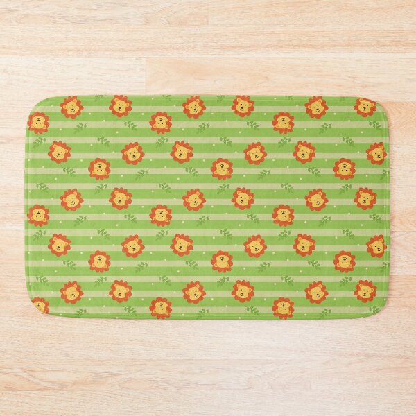 Item preview, Lion Seamless Pattern Green Stripes designed and sold by Sietiva Diseño Creativo.