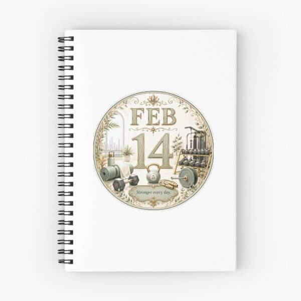 Item preview, February 14 Fitness Birthday Inspirational Design designed and sold by LunaMoments.