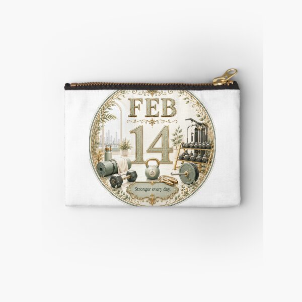Item preview, February 14 Fitness Birthday Inspirational Design designed and sold by LunaMoments.
