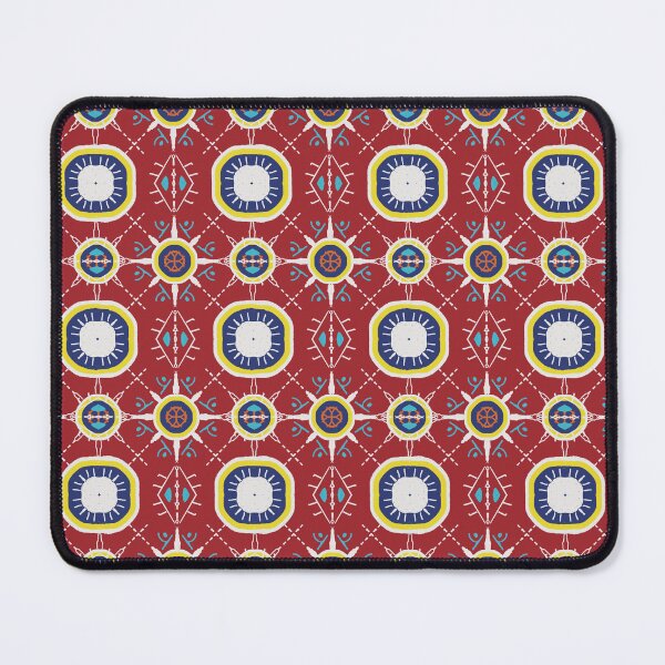 Aperçu de l'œuvre Motif ethnique géométrique abstrait rouge indigène sans couture créée et vendue par Aesthetic shapes design.