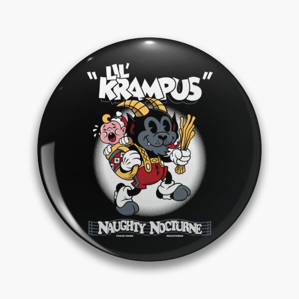 Item preview, Lil Krampus Vintage Cartoon Creepy Cute Rubber Hose Christmas designed and sold by RobynPeckArt.
