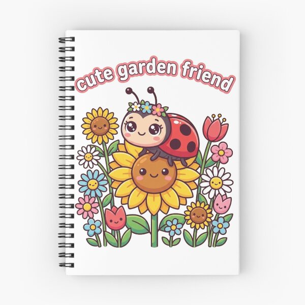 Item preview, Cute Garden Friend Sticker | Kawaii Ladybug & Sunflower Design | Floral Nature Lover Gift designed and sold by morning sun.