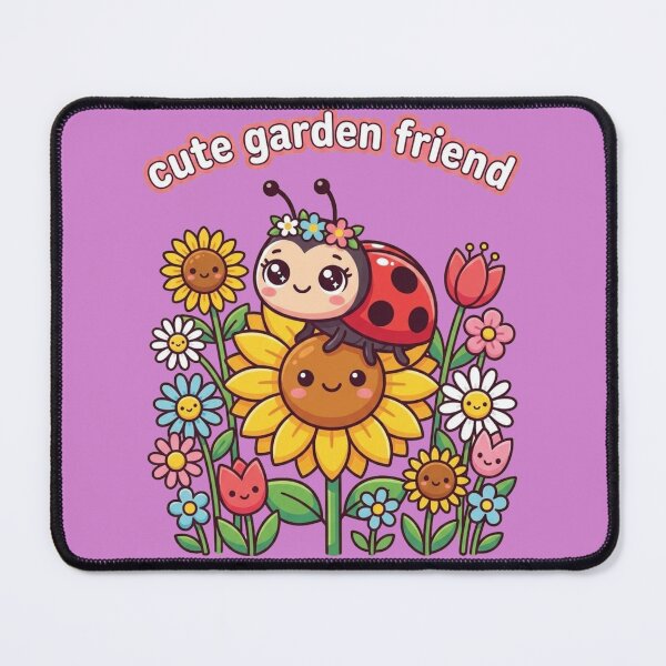Item preview, Cute Garden Friend Sticker | Kawaii Ladybug & Sunflower Design | Floral Nature Lover Gift designed and sold by morning sun.