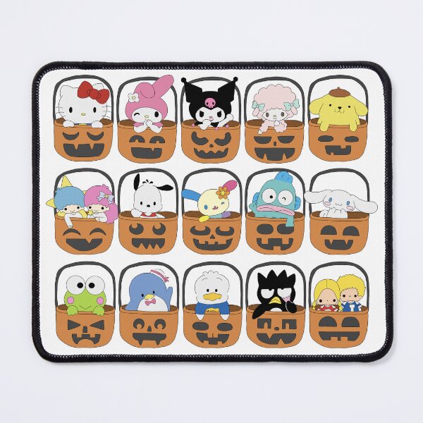 Item preview, Cute Sanrio Characters in Pumpkin Baskets Halloween Kawaii Fall Illustration designed and sold by Iska-Designs.