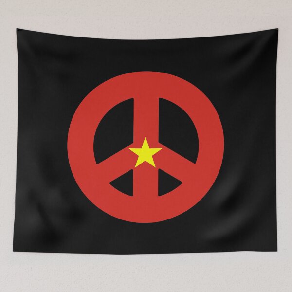 Item preview, Vietnamese Peace Symbol Flag designed and sold by wickedcartoons.