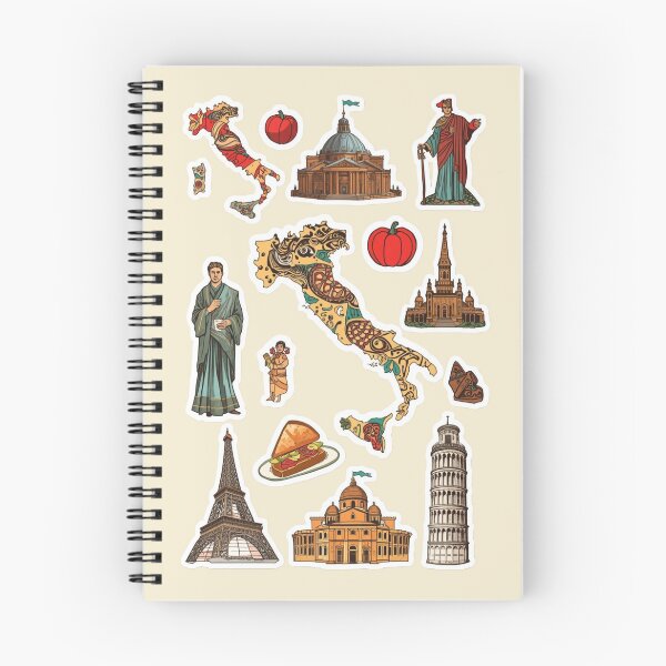 Item preview, Vintage Europe Travel & Culture Sticker Pack - Italy, France, Landmarks designed and sold by Yasmine Mohammed.