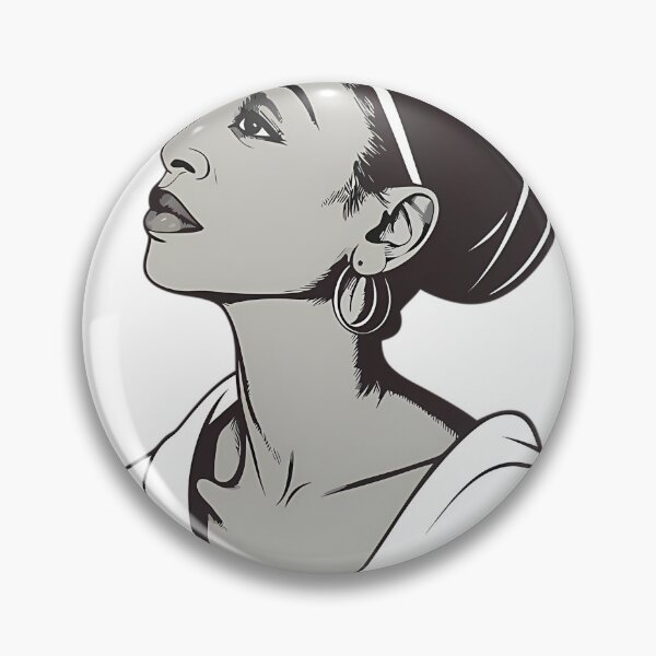 Item preview, Sade â€“ Graceful Woman â€“ Minimalist Line Art Portrait designed and sold by VaporThicket.