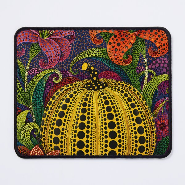 Item preview, Polka Dot Pumpkin Garden – Psychedelic Floral Fantasy Art designed and sold by GutyzDesignsES.
