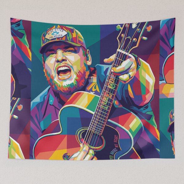 Item preview, Luke Combs Guitarist Pop Art designed and sold by SiksisArt.