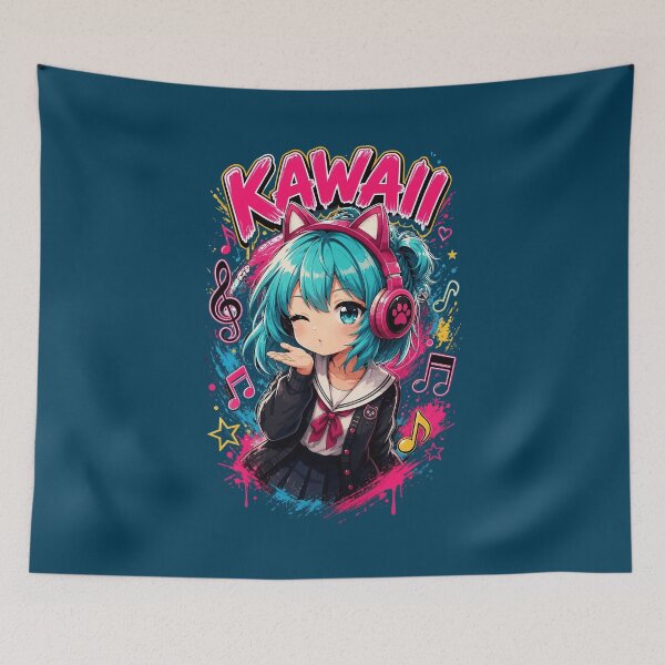 Item preview,  Kawaii Aqua Music Girl  designed and sold by OsmundWagner.