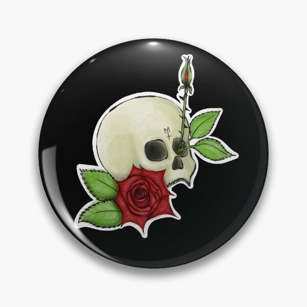 Item preview, Skull with Roses designed and sold by MetalTea.