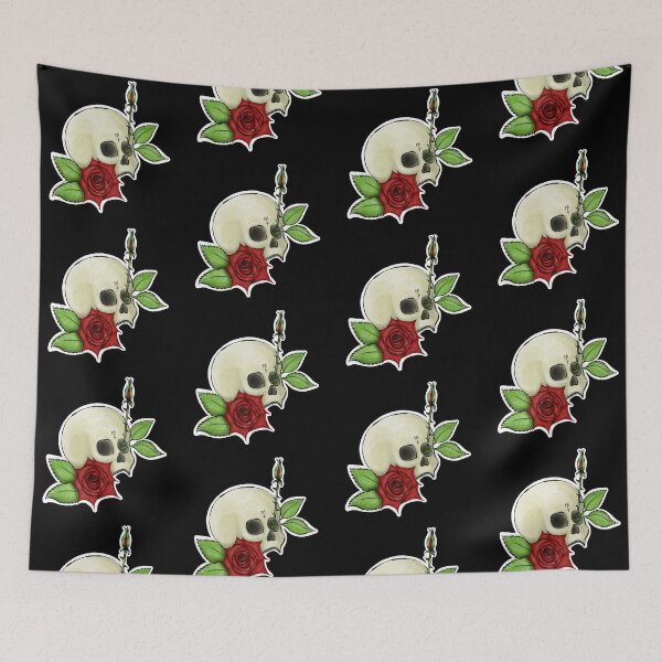 Item preview, Skull with Roses designed and sold by MetalTea.