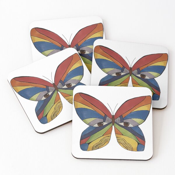 Item preview, Abstract Rainbow Butterfly Hidden Eyes Design designed and sold by harolldbest.