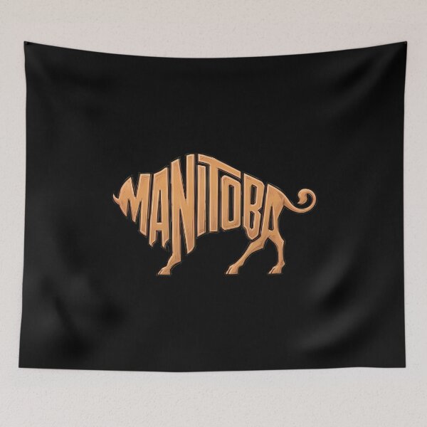 Item preview, Manitobas Bisons Typography -32 designed and sold by PomboGayArt.