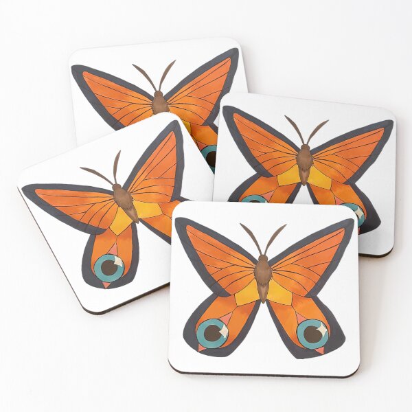 Item preview, Fiery Orange Butterfly Eye Pattern Illustration designed and sold by harolldbest.