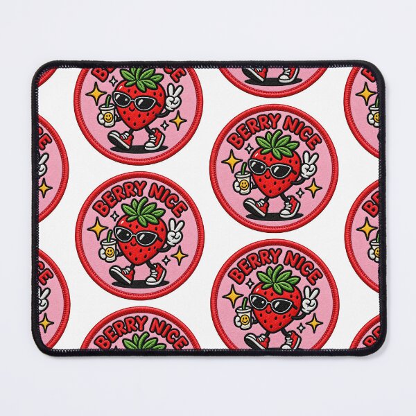 Item preview, Berry Nice – Cute Strawberry Retro Patch designed and sold by Abidel.