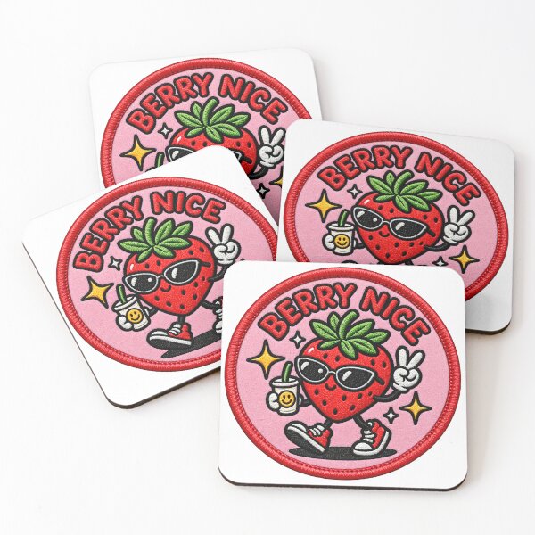 Item preview, Berry Nice – Cute Strawberry Retro Patch designed and sold by Abidel.
