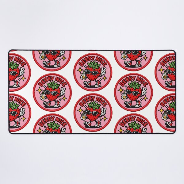 Item preview, Berry Nice – Cute Strawberry Retro Patch designed and sold by Abidel.