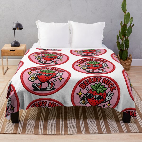 Item preview, Berry Nice – Cute Strawberry Retro Patch designed and sold by Abidel.