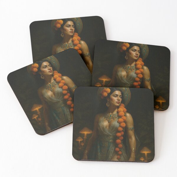 Item preview, Xochiquetzal — Aztec Flower Goddess Art designed and sold by PixelBrujeria.