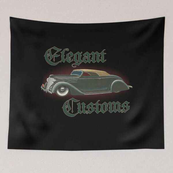 Item preview, 1936 Cabriolet chopped w text - Lowrider, Kustom, Hot Rod, Muscle Car designed and sold by Elegant Customs.