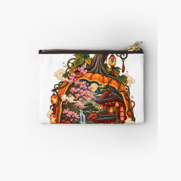 Item preview, The Magic Pumpkin – Enchanted Japanese Garden Ukiyo-e Fantasy designed and sold by Substance_life.