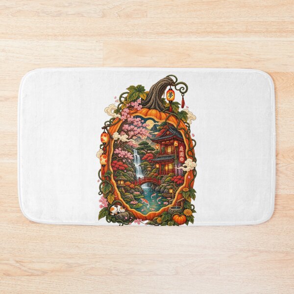 Item preview, The Magic Pumpkin – Enchanted Japanese Garden Ukiyo-e Fantasy designed and sold by Substance_life.