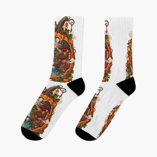 Item preview, The Magic Pumpkin – Enchanted Japanese Garden Ukiyo-e Fantasy designed and sold by Substance_life.