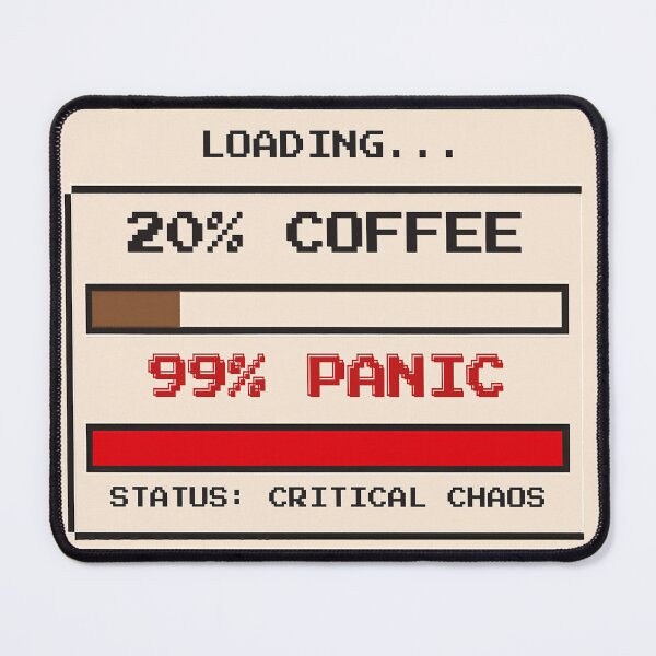 Item preview, 20% Coffee 99% Panic Retro Pixel designed and sold by SimplyDraftShop.