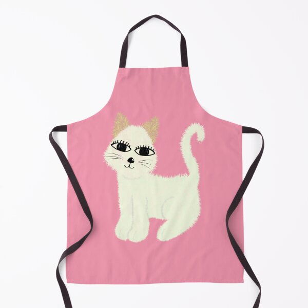 Item preview, Fluffy White Cat lover with Big Eyes, Cute Furry Kitten Art designed and sold by Tanapan2529.
