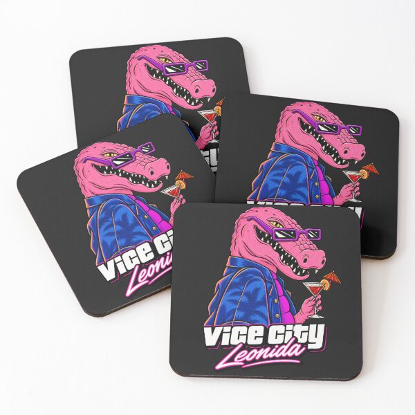 Item preview, GTA6 Vice City Leonida Crocodile – Retro 80s Miami Style   designed and sold by FelineFrenzyArt.