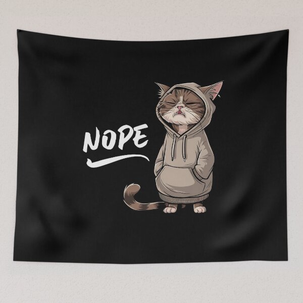 Item preview, Nope Funny Cat In Hoodie Birthday Gift designed and sold by Say It With Ink.
