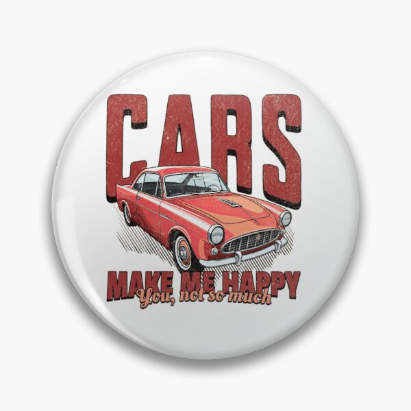 Item preview, Cars Make Me Happy – Vintage Classic Car Retro Graphic designed and sold by MindMess Studio.